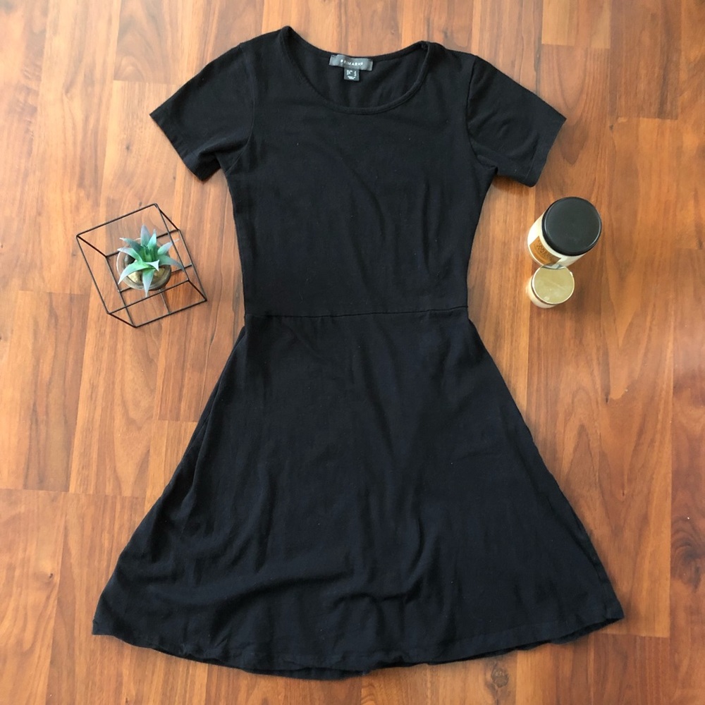 Primark 0 Black Round-Neck A-Line Dress
